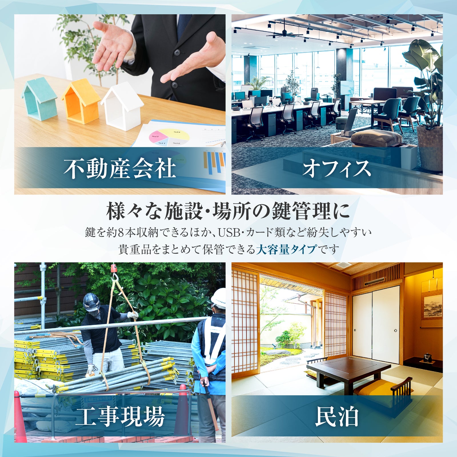 キーボックス 4桁ダイヤル式 南京錠 オフィス 工場 セキュリティ  6個セット